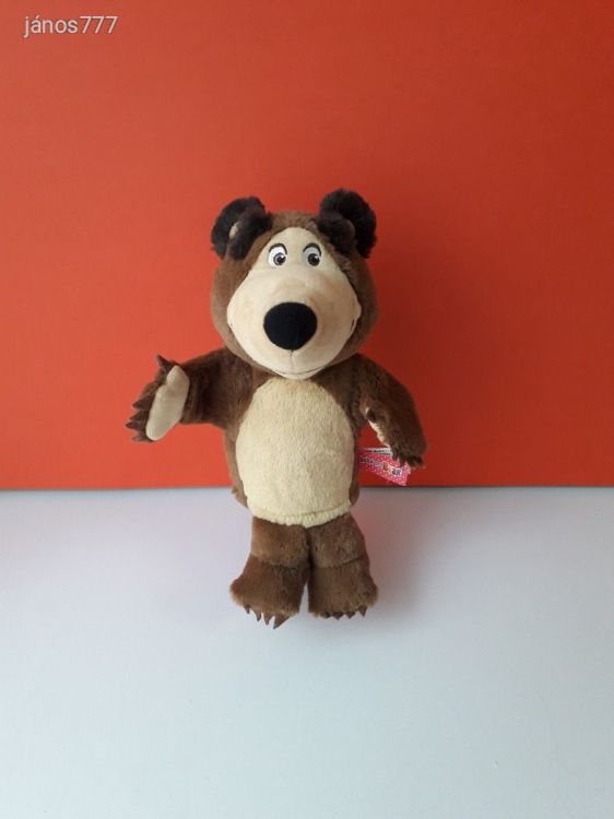 Eredeti Mása és a Medve mese MACI plüss figura 27 cm-es mackó BÁB ! Masha and the Bear !!