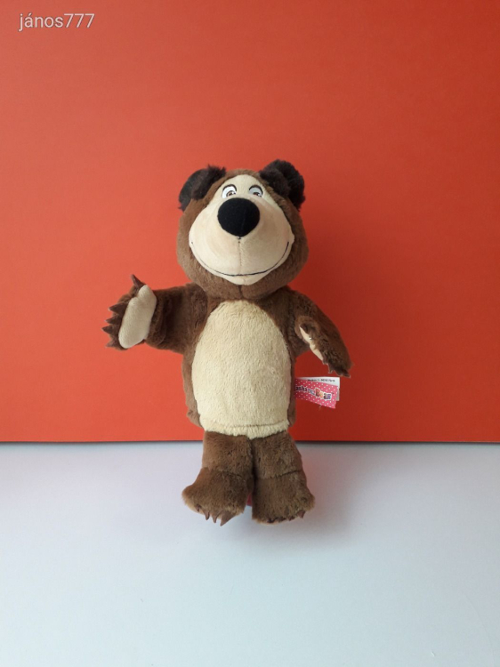 Eredeti Mása és a Medve mese MACI plüss figura 27 cm-es mackó BÁB ! Masha and the Bear !!