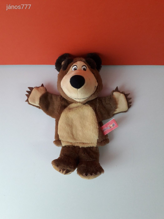 Eredeti Mása és a Medve mese MACI plüss figura 27 cm-es mackó BÁB ! Masha and the Bear !!