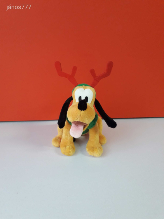 Eredeti Disney PLUTO PLÚTÓ kutya Miki Egér barát plüss kabala figura Karácsonyi kiadás EXTRA