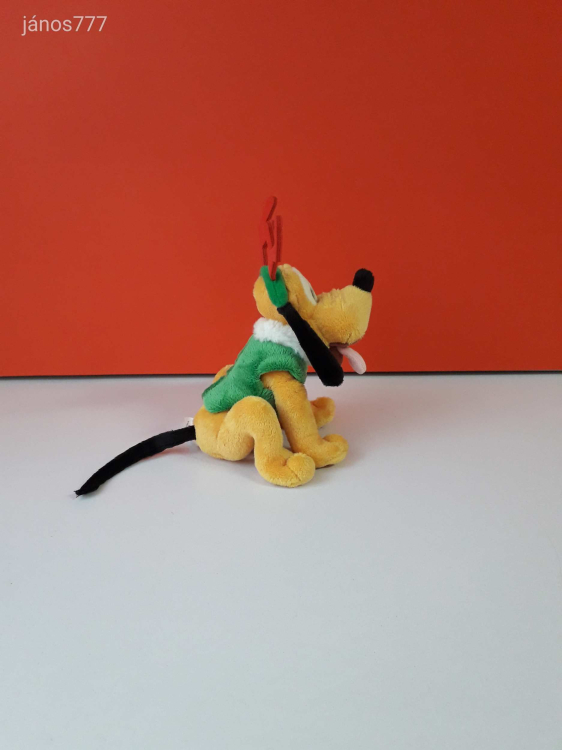 Eredeti Disney PLUTO PLÚTÓ kutya Miki Egér barát plüss kabala figura Karácsonyi kiadás EXTRA