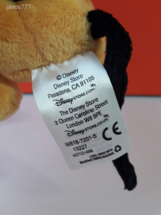 Eredeti Disney PLUTO PLÚTÓ kutya Miki Egér barát plüss kabala figura Karácsonyi kiadás EXTRA