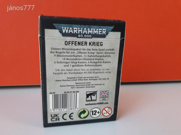 Eredeti Warhammer 40K Offener Krieg Missionspaket !! Warhammer 40000 kiegészítő csomag !!
