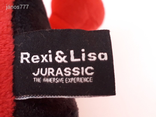 Eredeti Rexi & Lisa Jurassic T-Rex dinoszaurusz 26 cm plüss dinó kabala figura ! EXTRA !!!