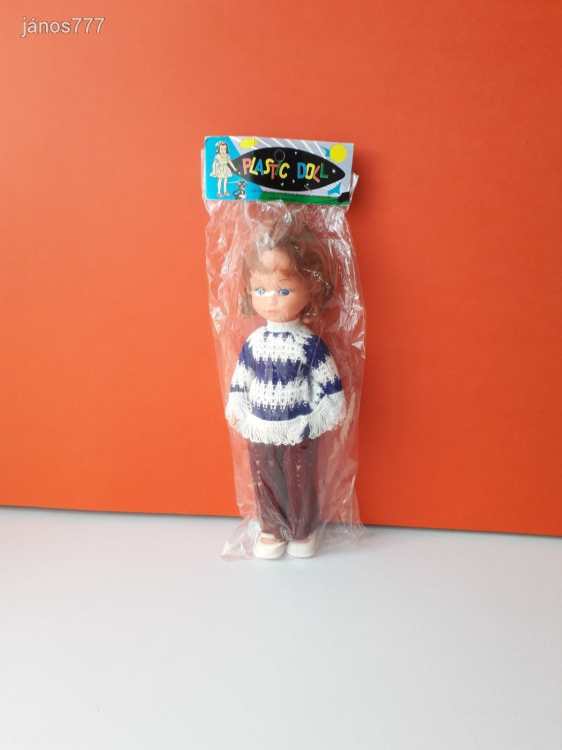 Made in Hong Kong Plastic Doll baba vintage retro kabala figura 29 cm-es lány baba ! - bontatlan