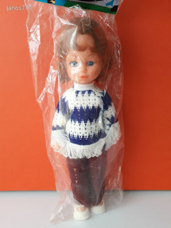 Made in Hong Kong Plastic Doll baba vintage retro kabala figura 29 cm-es lány baba ! - bontatlan