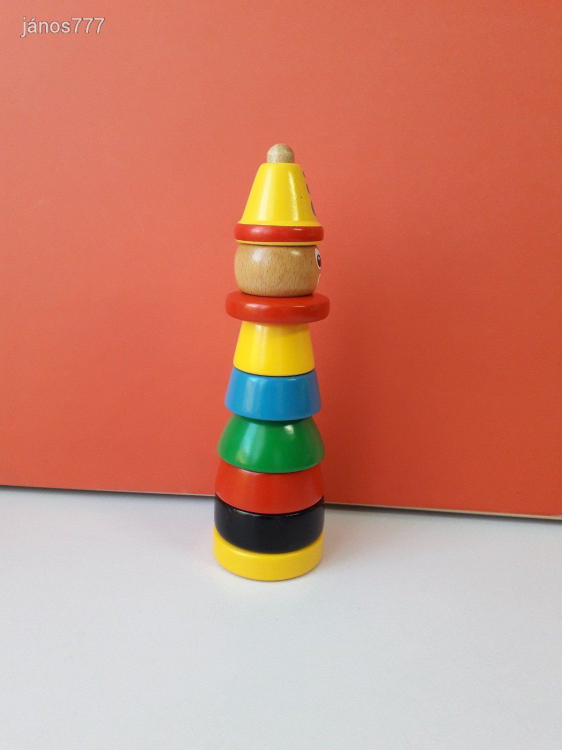 Eredeti BRIO Bohóc építőjáték fa készségfejlesztő játék !! BRIO 30120