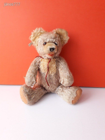 Eredeti FECHTER antik mackó medve régi öreg maci ! 35 cm-es Szalma töltetű moher maci !!! EXTRA