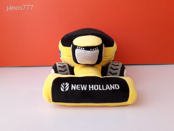 Eredeti NEW HOLLAND plüss KOMBÁJN TRAKTOR munkagép Nagy 37 cm-es kabala figura !! EXTRA !!