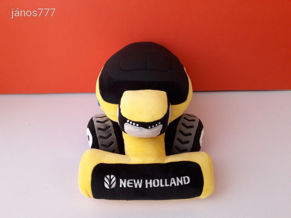 Eredeti NEW HOLLAND plüss KOMBÁJN TRAKTOR munkagép Nagy 37 cm-es kabala figura !! EXTRA !!