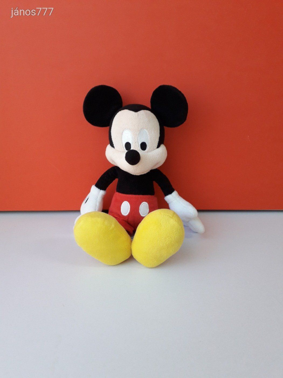 Eredeti Disney Mickey Mouse Miki Egér plüss kabala figura ! 31 cm-es plüssfigura ! EXTRA