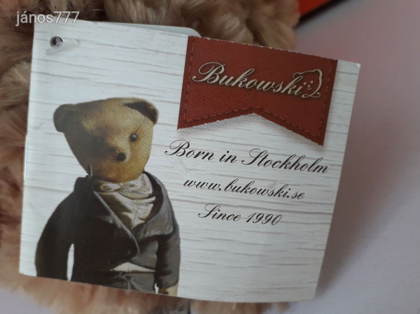 Eredeti Sweden Barbara Bukowski maci medve plüss mackó 24 cm-es plüssmackó !! EXTRA !!