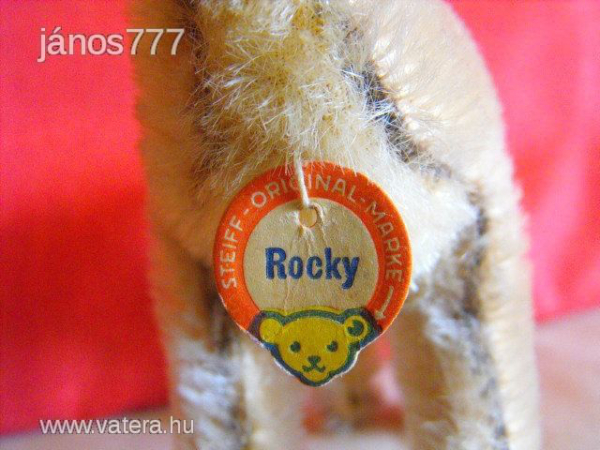 Eredeti STEIFF antik KECSKE kabala figura ROCKY goat 1950 címkés !!! EXTRA !!