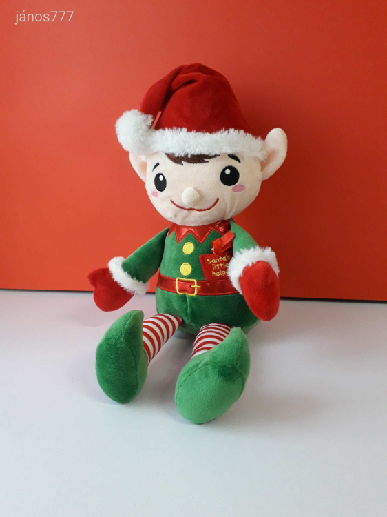 MANÓ plüss figura Santa's little helper Télapó segítője 43 cm kabala figura Karácsonyi kiadás EXTRA