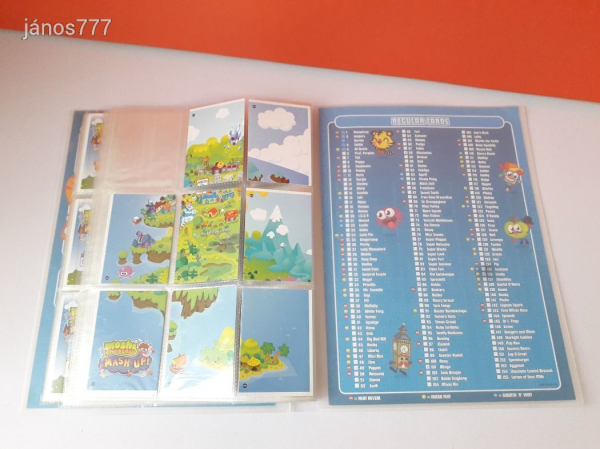 Eredeti Topps Moshi Monsters Mash Up! kártya gyűjtemény gyűjtő mappában !! 142db kártya !!!