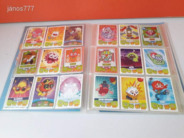 Eredeti Topps Moshi Monsters Mash Up! kártya gyűjtemény gyűjtő mappában !! 142db kártya !!!