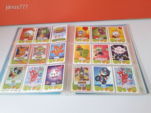 Eredeti Topps Moshi Monsters Mash Up! kártya gyűjtemény gyűjtő mappában !! 142db kártya !!!