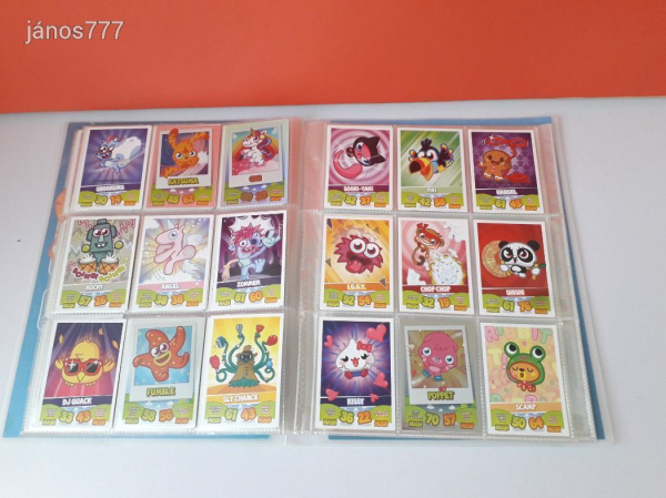 Eredeti Topps Moshi Monsters Mash Up! kártya gyűjtemény gyűjtő mappában !! 142db kártya !!!