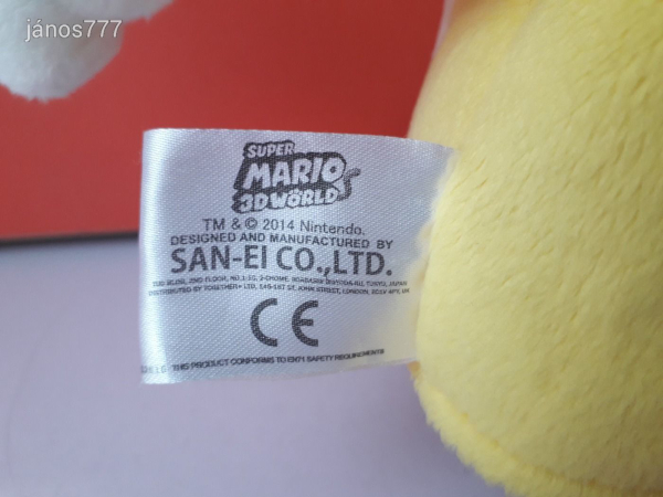 Eredeti Nintendo SUPER MARIO 3D LAND BÁB cica jelmezben plüss 26 cm-es kabala figura ! EXTRA
