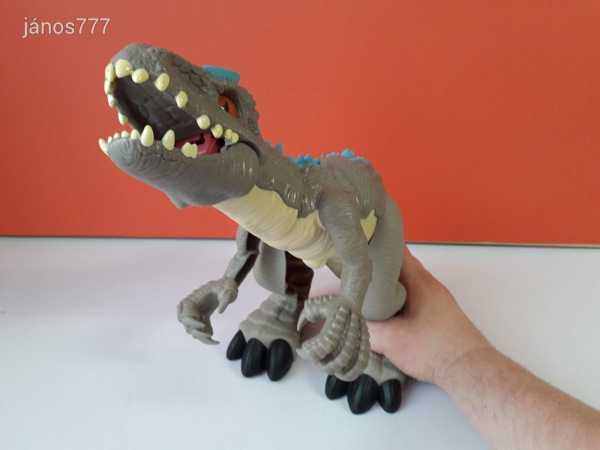Eredeti Mattel 2020 Jurassic World Imaginext Thrashing Indominus Rex dinoszaurusz EXTRA !! 31cm