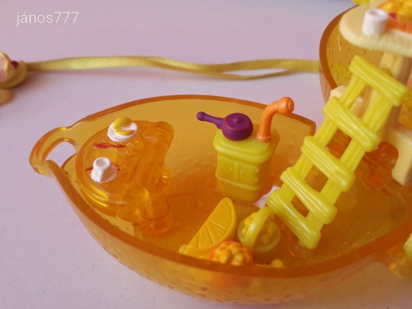 Eredeti Bluebird 2000 Polly Pocket Fruit Surprises Lemon vintage szelence retro játéktér NYAKLÁNC !!