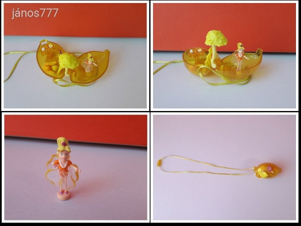 Eredeti Bluebird 2000 Polly Pocket Fruit Surprises Lemon vintage szelence retro játéktér NYAKLÁNC !!