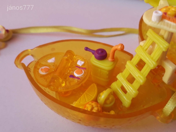 Eredeti Bluebird 2000 Polly Pocket Fruit Surprises Lemon vintage szelence retro játéktér NYAKLÁNC !!