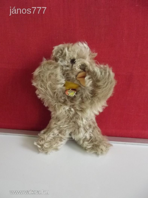 Eredeti STEIFF maci régi antik medve plüss mackó !! 20 cm-es különlegesség !!!