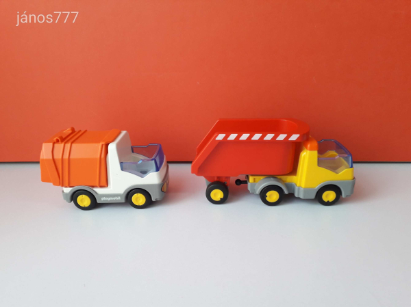 Eredeti Playmobil 1.2.3 munkagépek autók járművek csomag !!