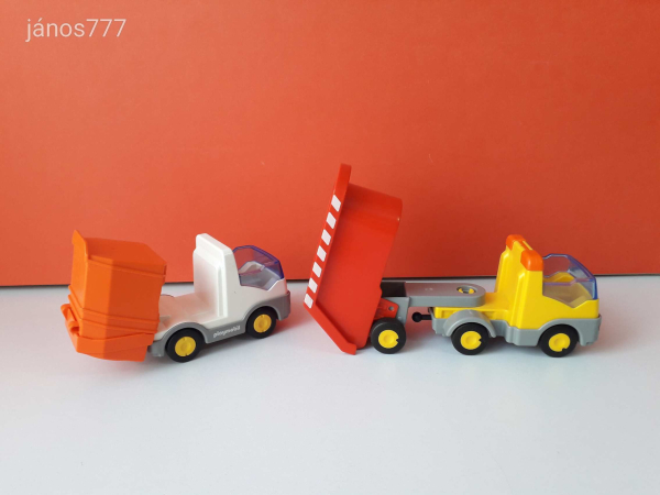 Eredeti Playmobil 1.2.3 munkagépek autók járművek csomag !!