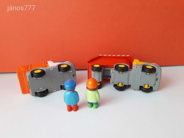Eredeti Playmobil 1.2.3 munkagépek autók járművek csomag !!