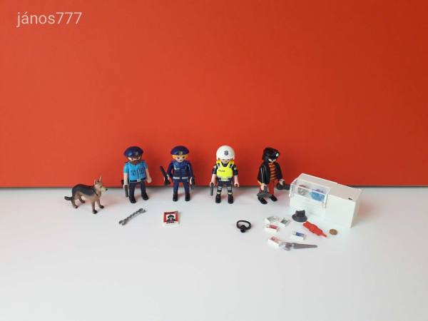 Eredeti Playmobil Rendőr nyomozó betörő csomag !!