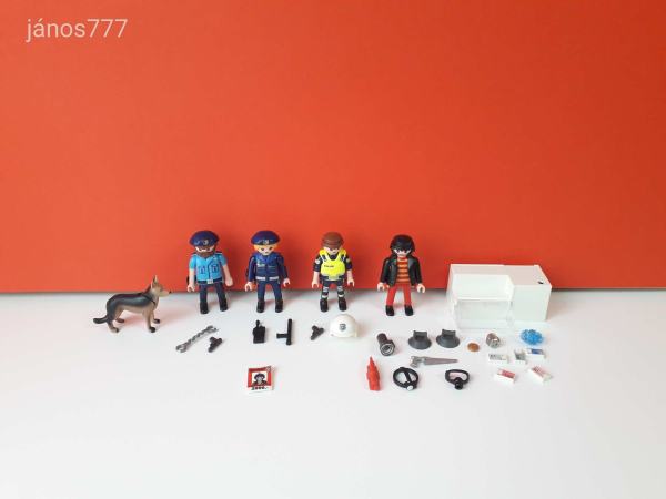Eredeti Playmobil Rendőr nyomozó betörő csomag !!