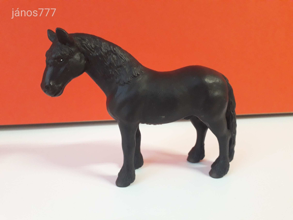 Eredeti Schleich ló Fríz mén állatfigura !! 11x9cm ! 1998-as kiadás ! Schleich 13242