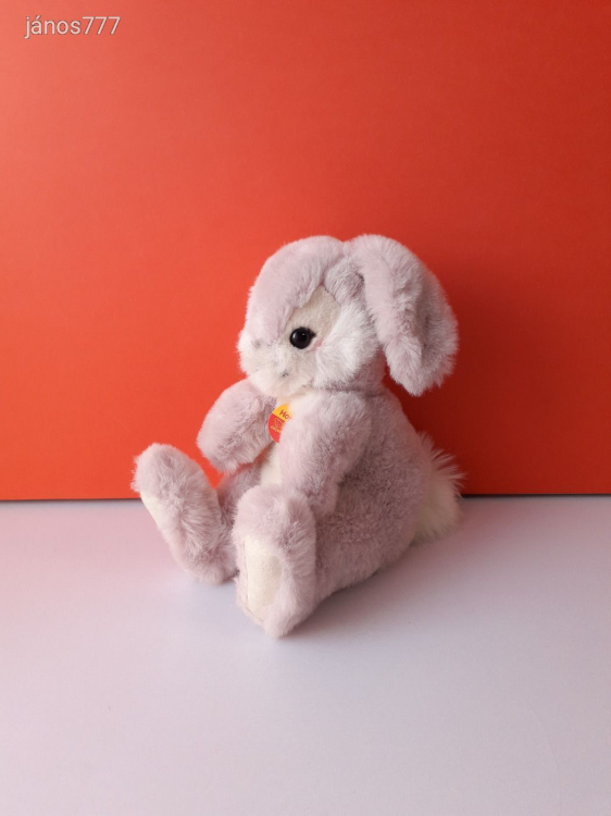 Eredeti Steiff nyúl plüss nyuszi kabala figura ! 25 cm-es plüssfigura Steiff HOPPEL Rabbit ! EXTRA !