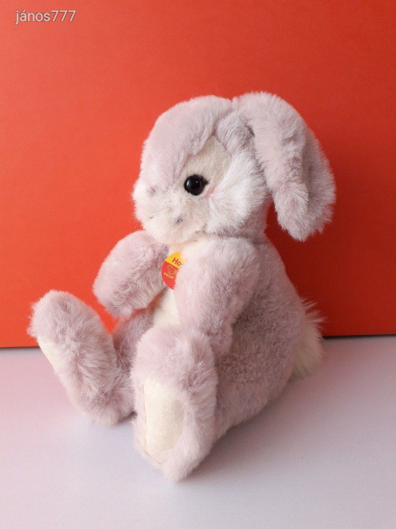 Eredeti Steiff nyúl plüss nyuszi kabala figura ! 25 cm-es plüssfigura Steiff HOPPEL Rabbit ! EXTRA !