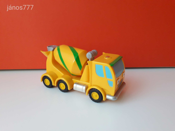 Eredeti Bob the Builder Bob a Mester betonkeverő autó !! 18cm ! EXTRA !!