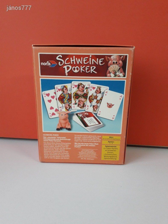 Eredeti Noris Schweine Poker társasjáték kártyajáték !!