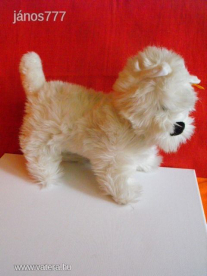 Eredeti STEIFF kutya West highland white terrier Westie kutya plüss kabala figura 40x30 cm EXTRA