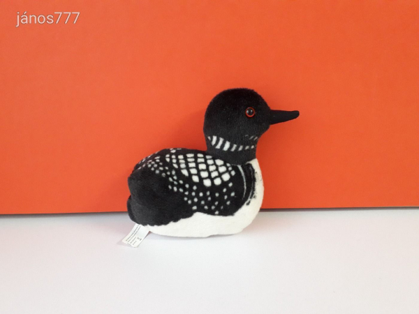 Eredeti Wild Republic Audubon ÉSZAKI BÚVÁR plüss vízi madár kabala figura Hangot adó ! ÉLETHŰ !