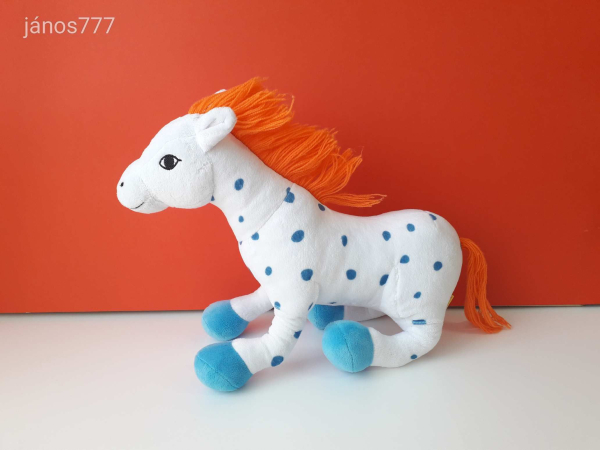 Eredeti Harisnyás Pippi Kicsi Öreg LÓ Lilla Gubben paripa 35 cm-es plüss kabala figura  EXTRA