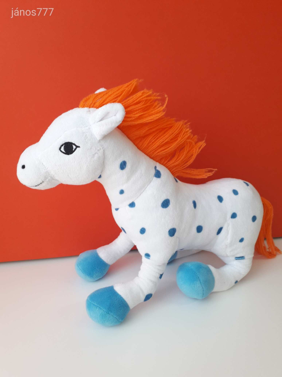 Eredeti Harisnyás Pippi Kicsi Öreg LÓ Lilla Gubben paripa 35 cm-es plüss kabala figura  EXTRA