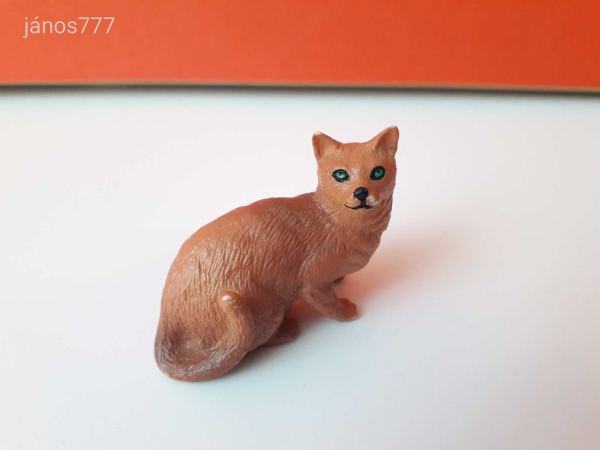 Eredeti Bully Macska állatfigura !! 4,5x4cm ! 1988-as kiadás !!