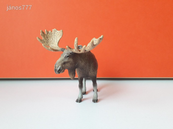 Eredeti Schleich Jávorszarvas állatfigura ! 11x9,5cm ! 2009-es kiadás !! Scleich 14619