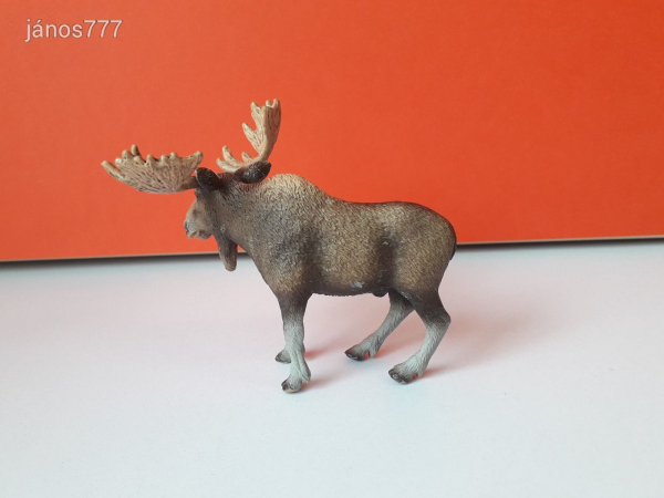 Eredeti Schleich Jávorszarvas állatfigura ! 11x9,5cm ! 2009-es kiadás !! Scleich 14619