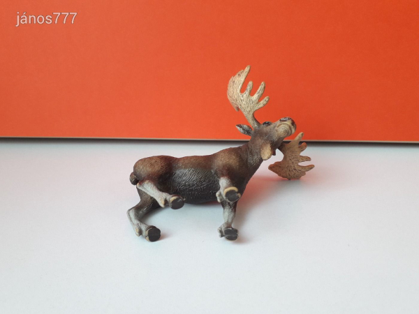 Eredeti Schleich Jávorszarvas állatfigura ! 11x9,5cm ! 2009-es kiadás !! Scleich 14619