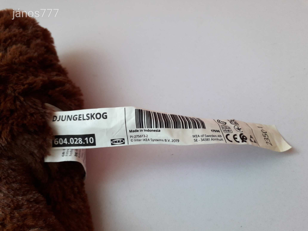 Eredeti IKEA ORANGUTÁN plüss kabala figura ! 20 cm-es orángután majom ! EXTRA !