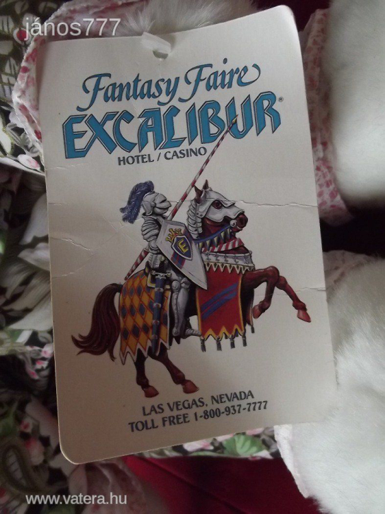 Eredeti Las Vegas Excalibur Hotel Casino kabala plüss mackó medve 58 cm-es maci EXTRA !!!
