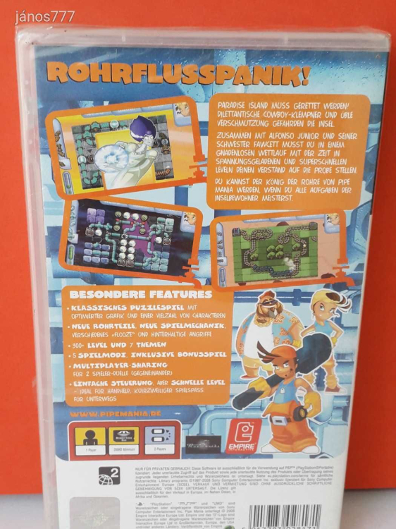 Eredeti Sony PSP Pipe Mania konzol játék !! Bontatlan !