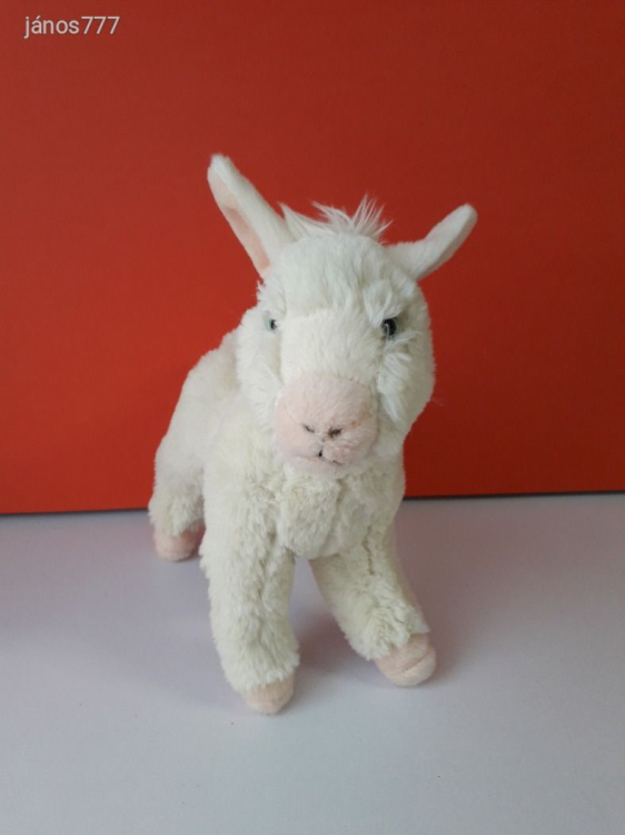 Eredeti St. Martin FEHÉR SZAMÁR kabala figura ! 30 cm-es plüss CSACSI ! EXTRA ! ÉLETHŰ !!